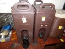 (2) Cambro Brown Commercial Beverage Dispensers, (2 X BID PRICE) (Inside)