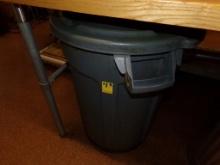 Large Rolling Rubbermaid Garbage Can with Lid Used as Sugar Storage Bin