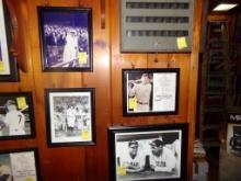 (4) Framed Black and White Yankees Pictures