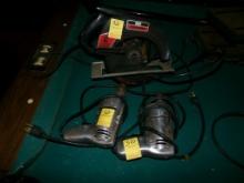 (2) Vintage Corded Drills and a Craftsman 2 Horse Circ. Saw
