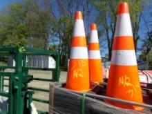 (50) New Steelman PVC Safety Traffic Cones, 28'' Tall (50 x Bid Price)