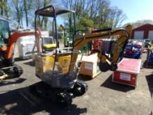 New AGT Industrial DM12-C Open Cab Mini Excavator with Canopy, Hydraulic Th