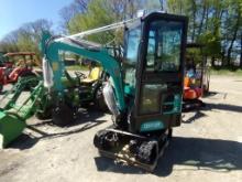 New AGT Industrial QH13R Mini Excavator with Full Cab, Stationary Thumb, Gr