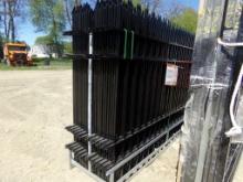 New Digit 10'' Wrought Iron Site Fence Panels, (22) Panels with Posts, 220'