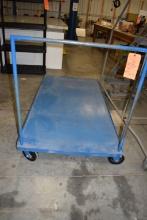 BLUE METAL SHOP CART/DOLLY WITH 6" CASTERS,