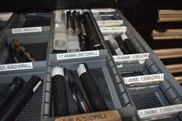 ASSORTED TOOLING IN THIS DRAWER; DRILL BITS AND