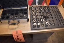 PARTIAL HAAS COLLET SET AND COLLETS IN BOARD