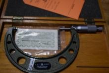 MITUTOYO OUTSIDE MICROMETER, 4"-5"/.0001" WITH CASE