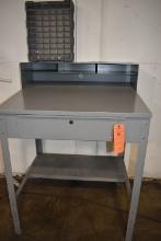 ULINE FOREMAN'S DESK WITH SINGLE DRAWER WITH