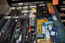 ASSORTED TOOLING IN THIS DRAWER; INSERTS, TAPS,