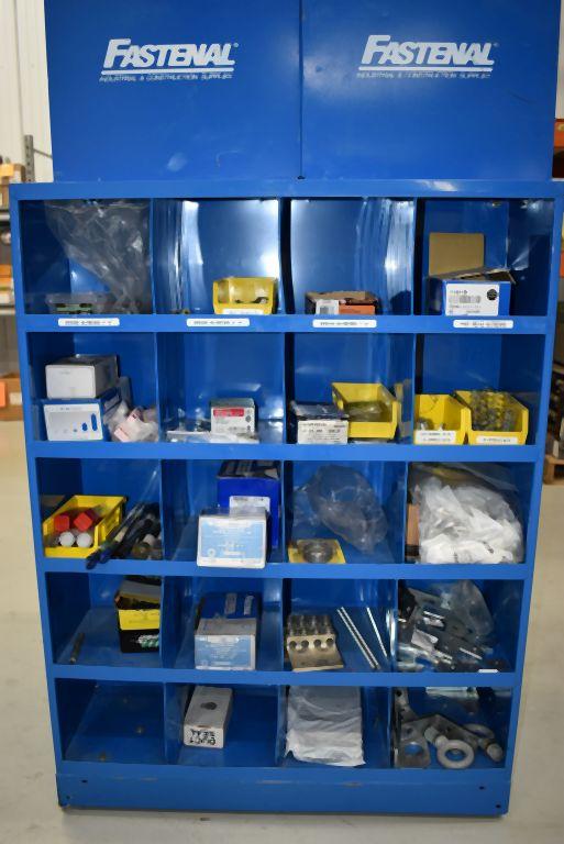 MOBILE FASTENAL DOUBLE SIDED W/20 COMPARTMENT PARTS UNIT,