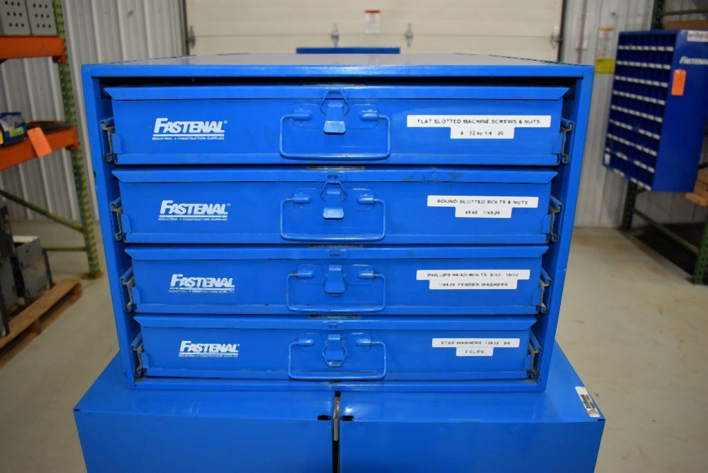 MOBILE FASTENAL DOUBLE SIDED W/20 COMPARTMENT PARTS UNIT,