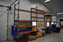 (3) SECTIONS OF STEEL PALLET RACKING, 48"D,