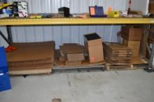 LOT W/CARDBOARD BOXES, VARIOUS SIZES