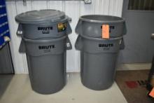 (4) BRUTE RUBBERMAID TRASH CANS