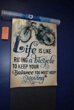 MANTA 5 BANNER AND "LIFE IS LIKE RIDING A BICYCLE -