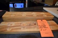 (4) WOODEN SHOT AND BEER FLIGHT PADDLES, 18" x 5"