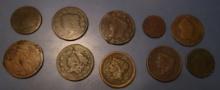 LOT OF TEN MISC. COPPERS (10 COINS)