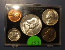1958-P PARTIAL MINT SET COINS GEM BU (5 COINS)