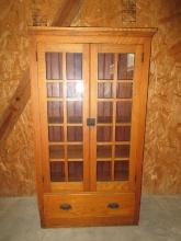 Oak Built In Bookcase - Cabinet