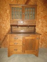 Oak 2 Piece Kitchen Cabinet