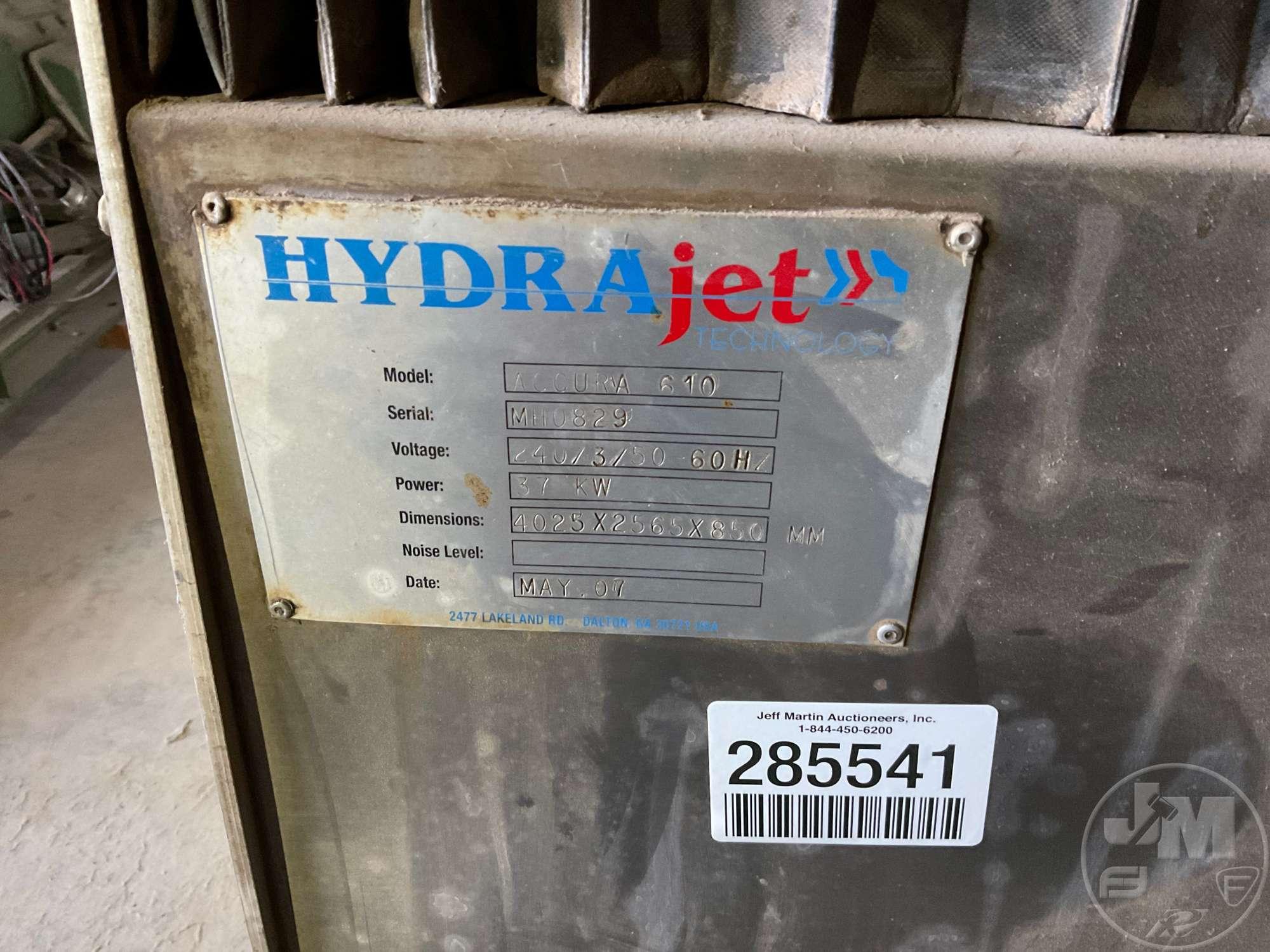 2007 HYDRAJET ACCURA 610 WATER CUTTING SYSTEM SN: MH0829 &