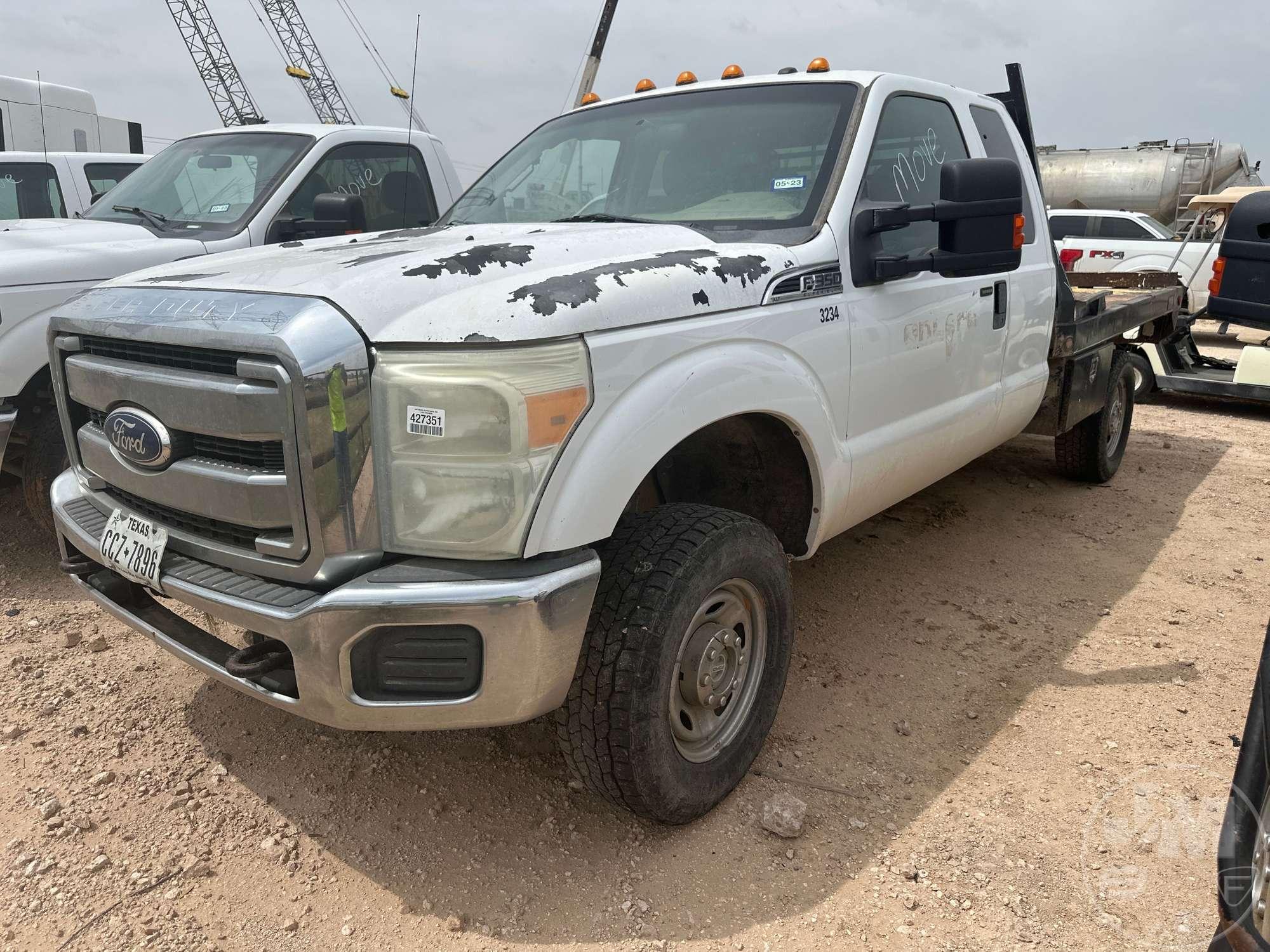 2012 FORD F-350 VIN: 1FD7X3F69CEA33234 EXTENDED CAB FLATBED