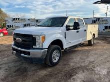 2017 FORD F-250 XL S/A UTILITY TRUCK VIN: 1FT7W2BT3HEE41927