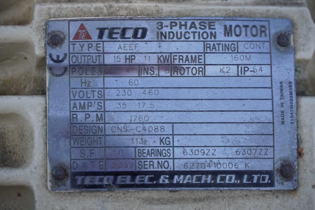 2002 Teco Electric & Machinery CO Electric Motor