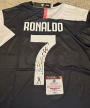Cristiano Ronaldo FC Juventus Adidas Autographed 2019-20 Home Soccer Jersey GA coa