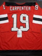 Bobby Carpenter New Jersey Devils Autographed & Inscribed Custom Hockey Jersey JSA W coa