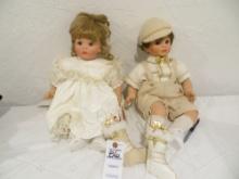Susan Wakeen Collection "Joey" and "Joy" Holiday dolls