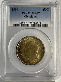 1936 Cleveland Commemorative Half Dollar PCGS MS67