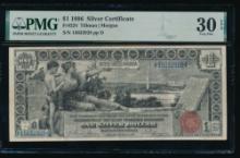 1896 $1 Educational Silver Certificate PMG 30EPQ