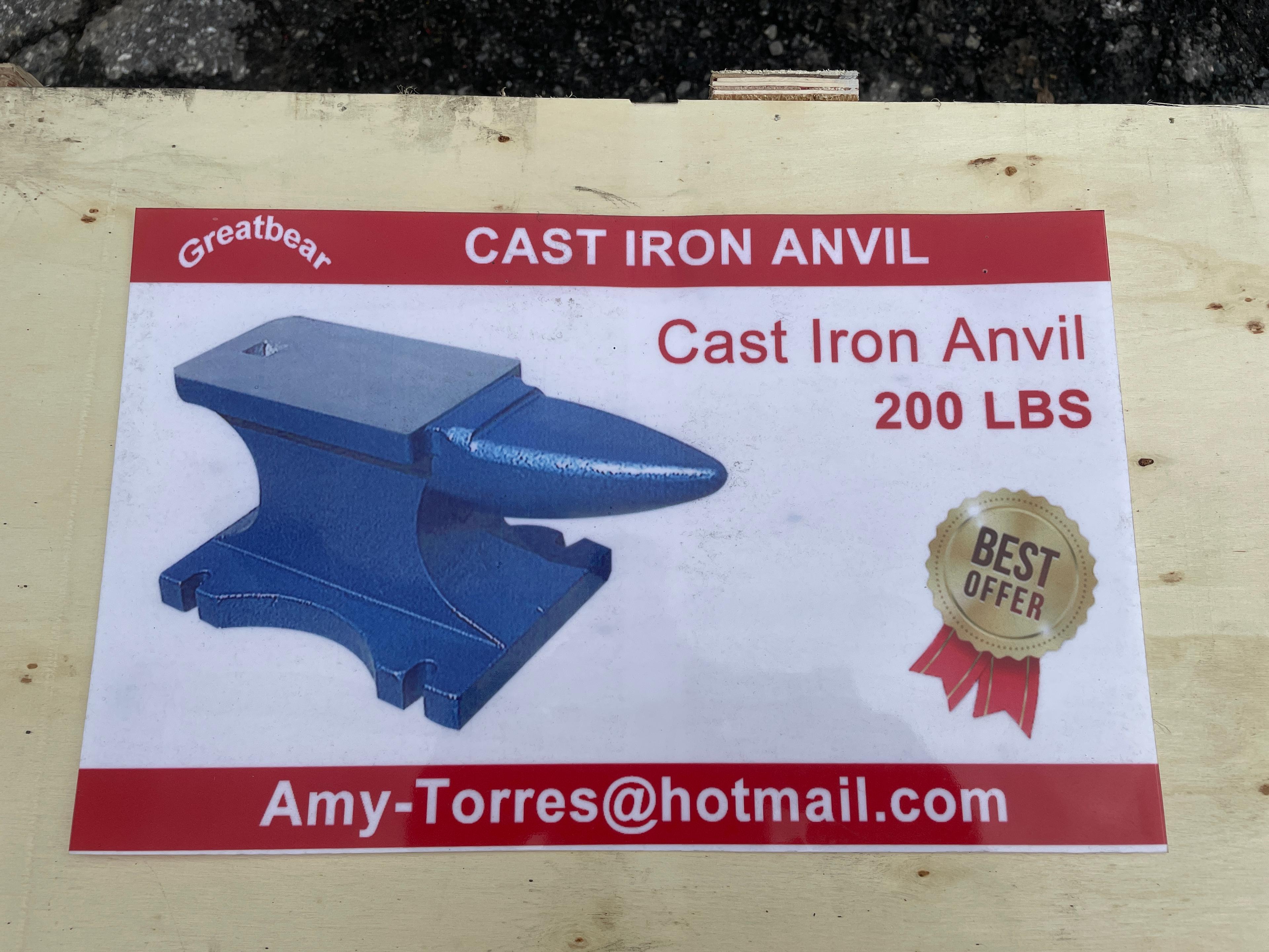 New Great Bear 200 IB Cast Iron Anvil