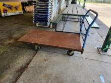Steel Rolling Cart with 4 Wheels (located off-site, please read description)