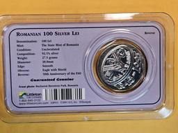 GEM 1995 Romania 100 Silver Lei