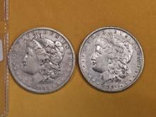 1884-O and 1891 Morgan Dollars