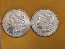 1897 and 1888 Morgan dollars