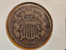 1868 Two Cent piece