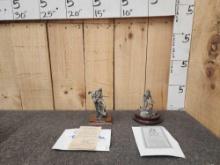 Mountain Man & Trapper Pewter Sculptures