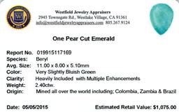 2.40 ctw Pear Emerald Parcel