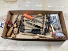 Box lot of chisels and wood files