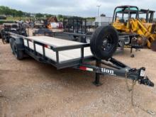 2022 Lion 83"X20' Utility Trailer with Sq. Tubing Top Rail and Slide-In Ramps 2 - 7K lb. Axles VIN