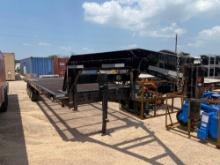 2011 96"X32' Gooseneck Flatbed Trailer with Grated Floor Triple Axle VIN 03950 Title, $25 Fee