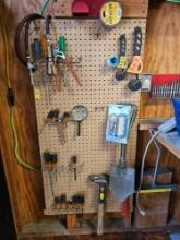 PEG BOARD WITH HAND TOOLS