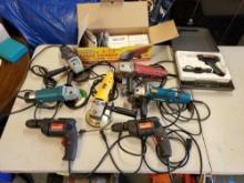 8 CORDED POWER TOOLS AND GRINDING WHEELS