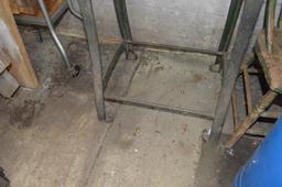 24 in. x 22 in. Top x 34 in. Tall Steel Industrial Vintage Table