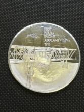 History of Flight 1st Four Engine Airplane 1913 Sterling Silver Coin 1.32 Oz