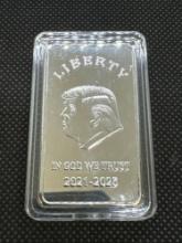 Donald Trump Silver Plated Bar With COA